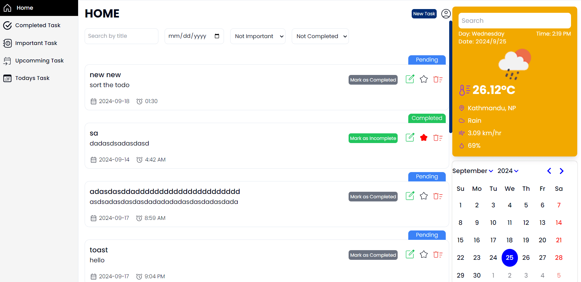 Todo App Project